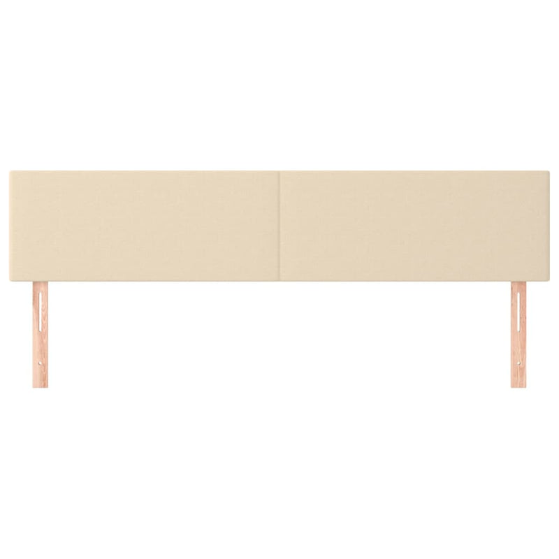 vidaXL 2 db krémszínű szövet fejtámla 90x5x78/88 cm