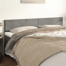 vidaXL világosszürke bársony fejtámla 180x5x78/88 cm