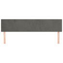 vidaXL sötétszürke bársony fejtámla 180x5x78/88 cm