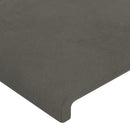 vidaXL sötétszürke bársony fejtámla 180x5x78/88 cm