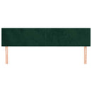 vidaXL sötétzöld bársony fejtámla 180x5x78/88 cm