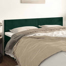 vidaXL sötétzöld bársony fejtámla 180x5x78/88 cm