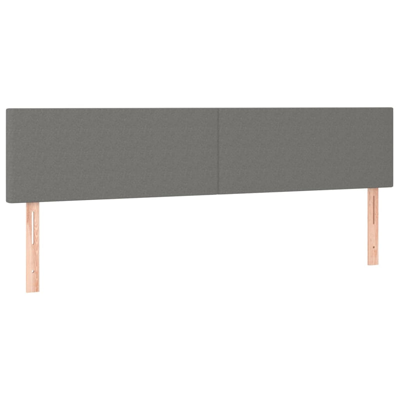 vidaXL 2 db sötétszürke szövet fejtámla 100x5x78/88 cm