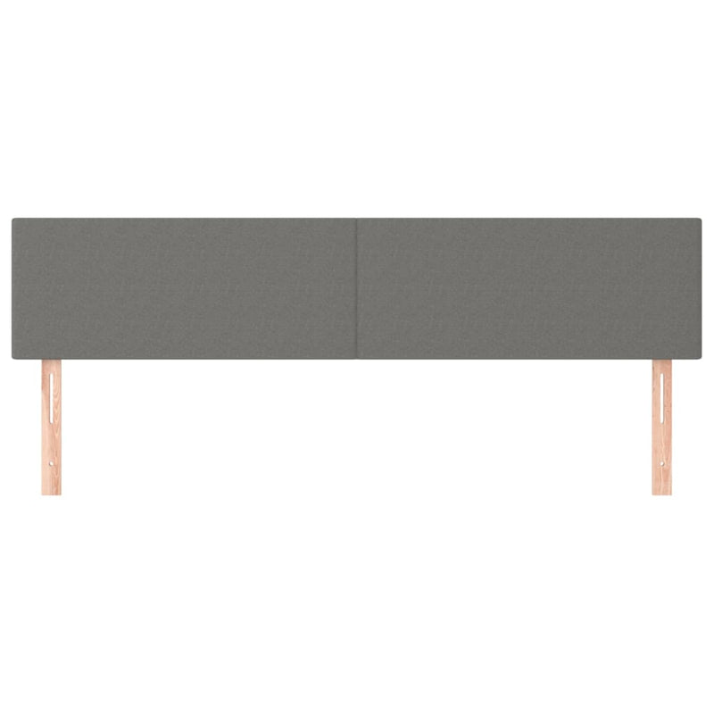 vidaXL 2 db sötétszürke szövet fejtámla 100x5x78/88 cm