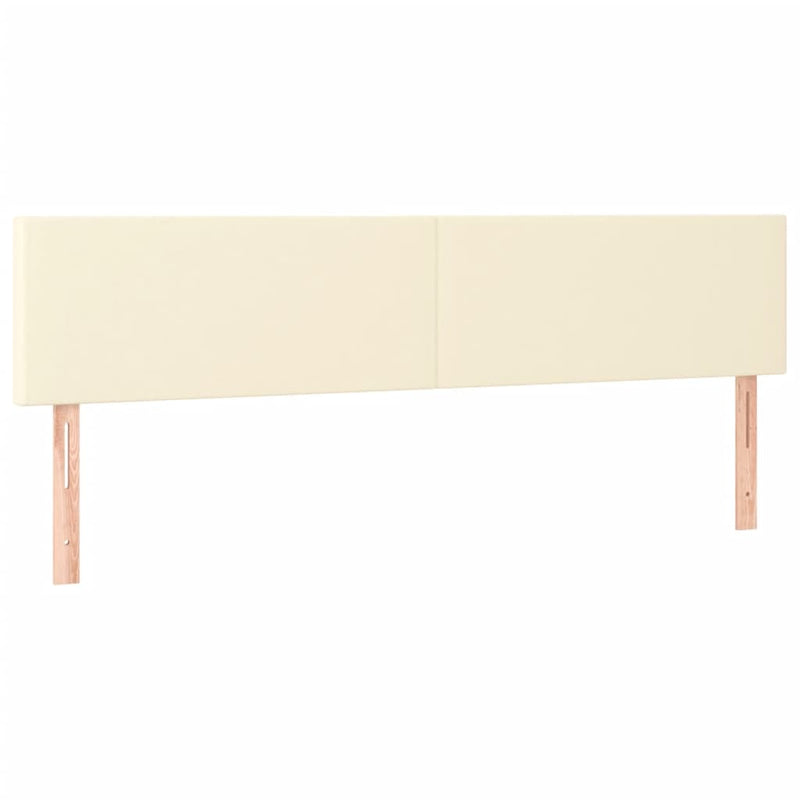 vidaXL 2 db krémszínű műbőr fejtámla 100x5x78/88 cm