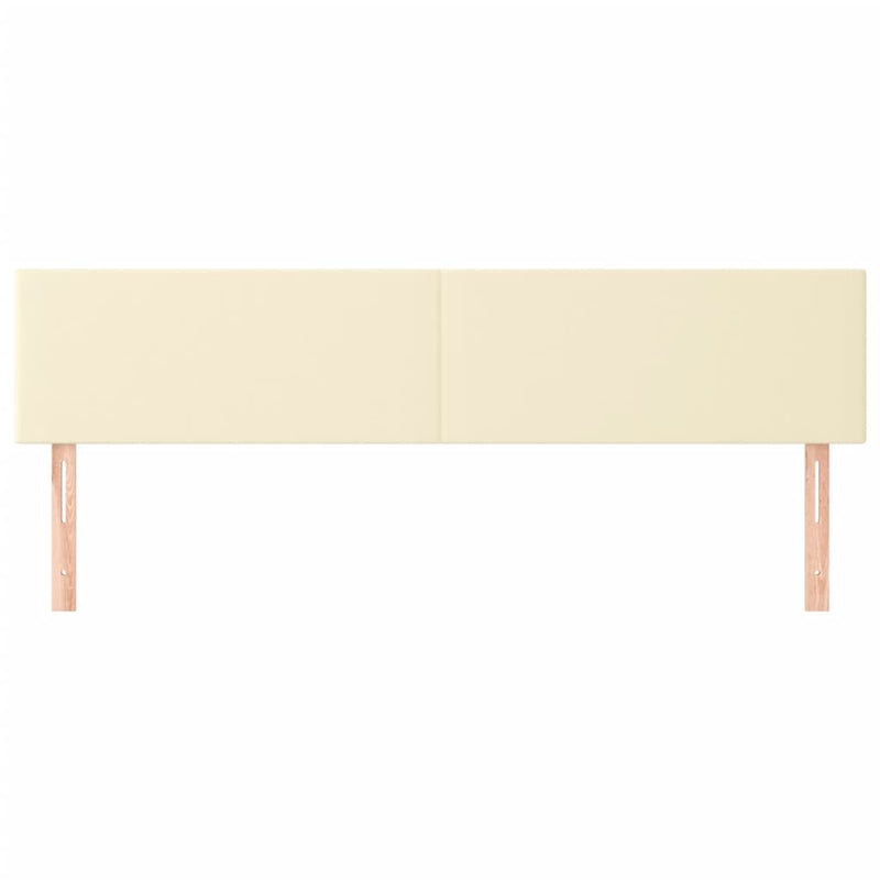 vidaXL 2 db krémszínű műbőr fejtámla 100x5x78/88 cm