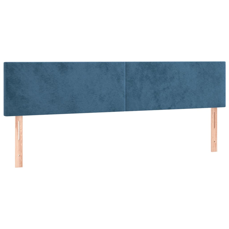 vidaXL sötétkék bársony fejtámla 100x5x78/88 cm