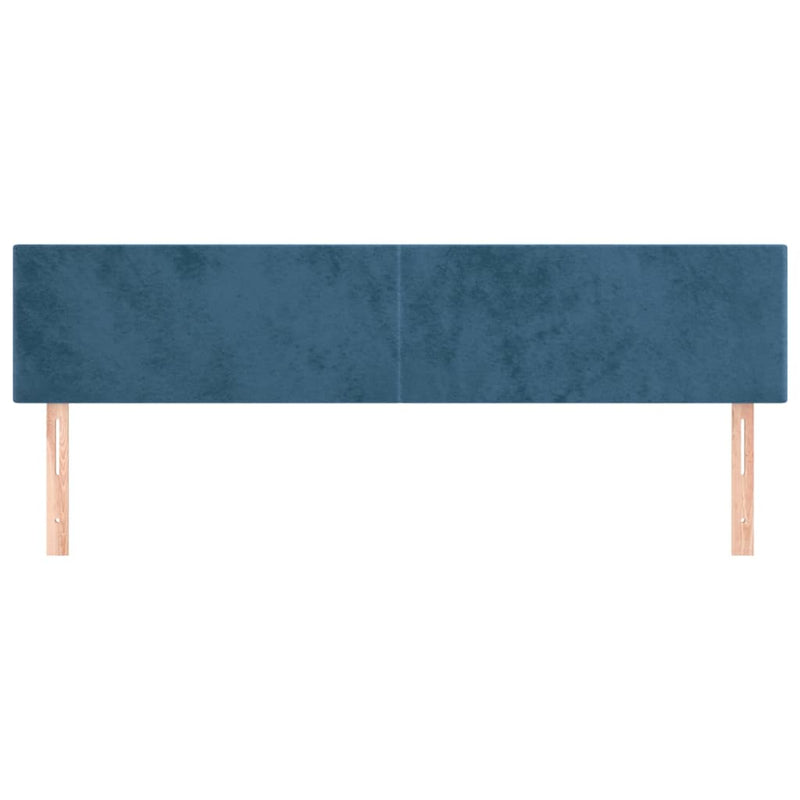 vidaXL sötétkék bársony fejtámla 100x5x78/88 cm