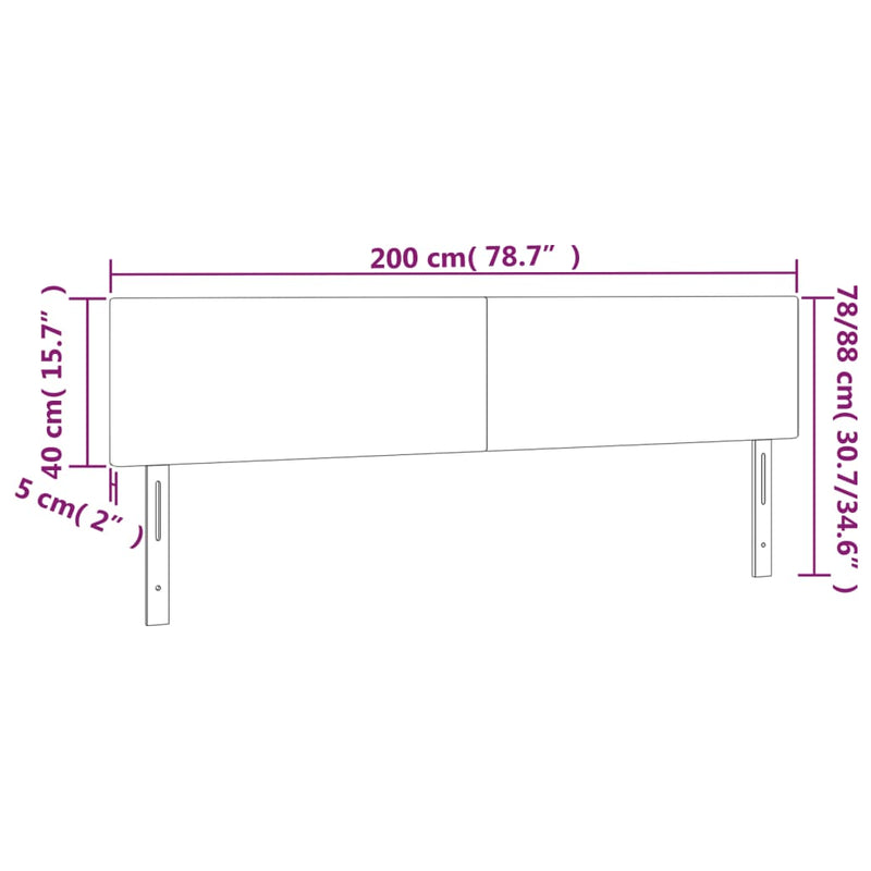 vidaXL sötétkék bársony fejtámla 100x5x78/88 cm