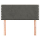 vidaXL sötétszürke bársony fejtámla 90x5x78/88 cm