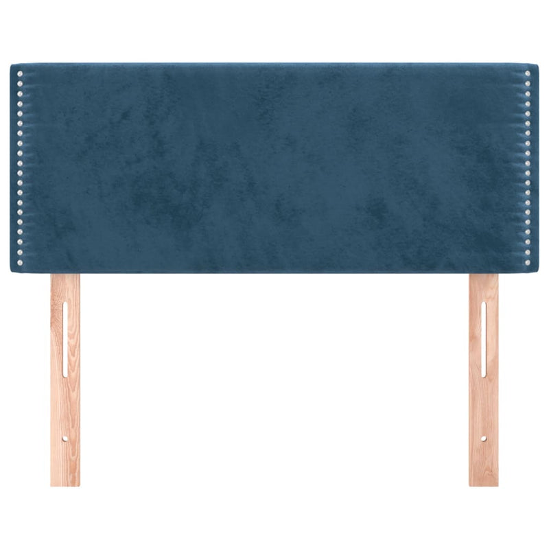 vidaXL sötétkék bársony fejtámla 90x5x78/88 cm