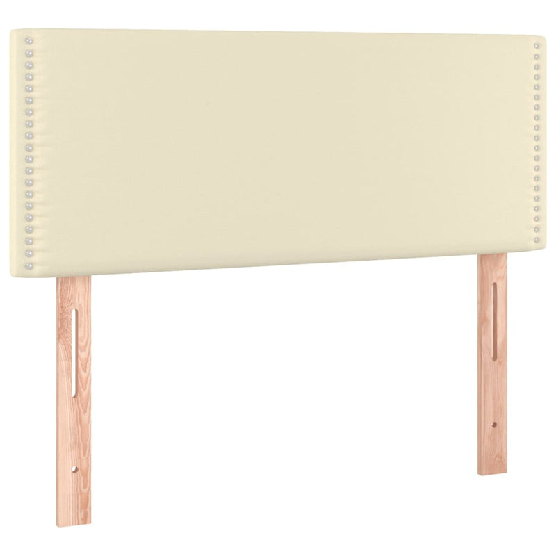 vidaXL krémszínű műbőr fejtámla 100x5x78/88 cm