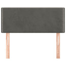vidaXL sötétszürke bársony fejtámla 100x5x78/88 cm