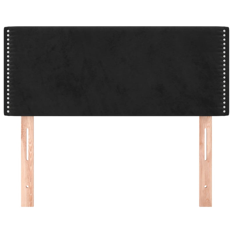 vidaXL fekete bársony fejtámla 100x5x78/88 cm