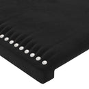 vidaXL fekete bársony fejtámla 100x5x78/88 cm