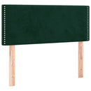 vidaXL sötétzöld bársony fejtámla 100x5x78/88 cm