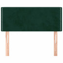 vidaXL sötétzöld bársony fejtámla 100x5x78/88 cm