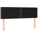 vidaXL fekete szövet fejtámla 144x5x78/88 cm