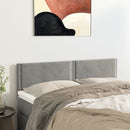 vidaXL világosszürke bársony fejtámla 144x5x78/88 cm