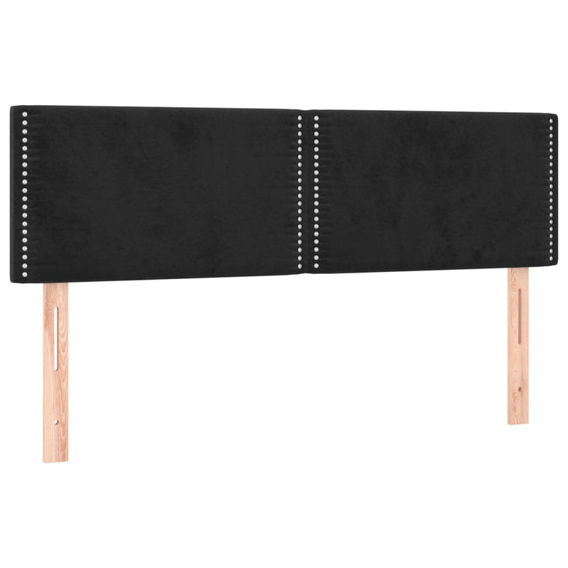 vidaXL 2 db fekete bársony fejtámla 72 x 5 x 78/88 cm