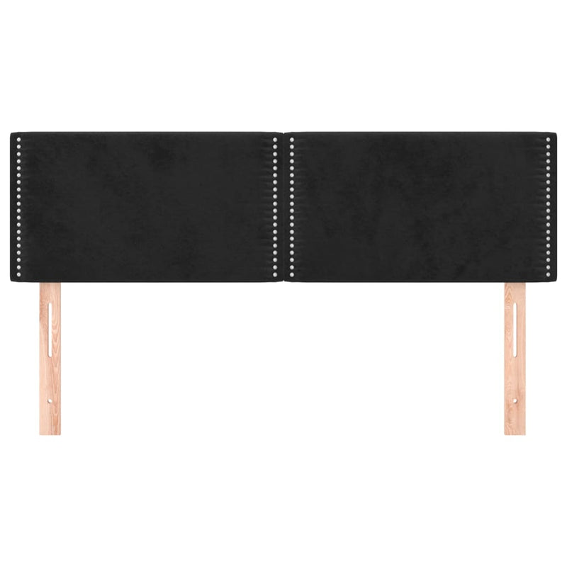 vidaXL 2 db fekete bársony fejtámla 72 x 5 x 78/88 cm