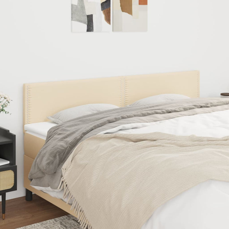 vidaXL 2 db krémszínű szövet fejtámla 80 x 5 x 78/88 cm