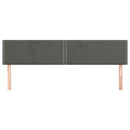 vidaXL sötétszürke bársony fejtámla 160x5x78/88 cm