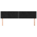 vidaXL fekete bársony fejtámla 160x5x78/88 cm