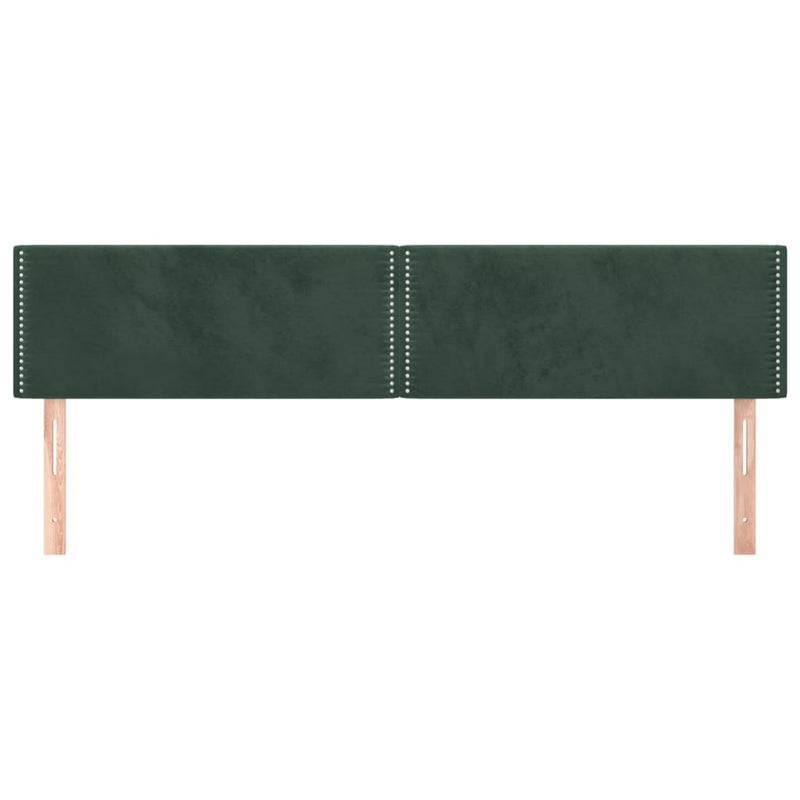 vidaXL 2 db sötétzöld bársony fejtámla 80 x 5 x 78/88 cm