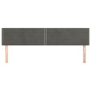 vidaXL sötétszürke bársony fejtámla 180x5x78/88 cm