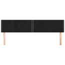 vidaXL fekete bársony fejtámla 180x5x78/88 cm