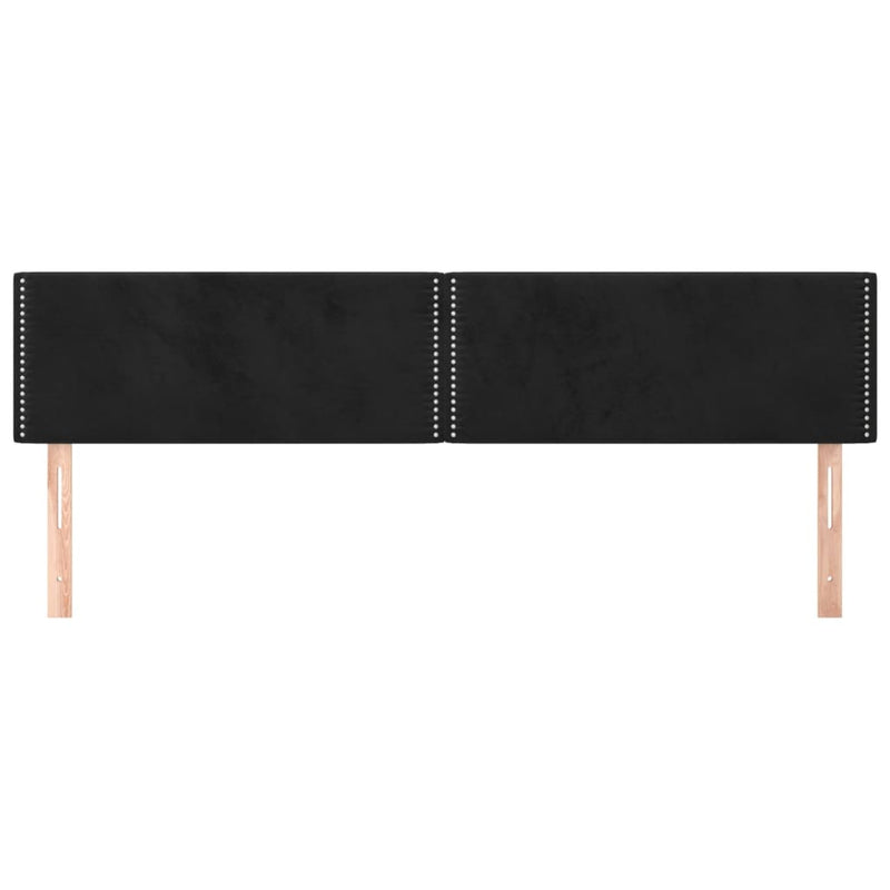 vidaXL 2 db fekete bársony fejtámla 90x5x78/88 cm