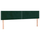 vidaXL sötétzöld bársony fejtámla 180x5x78/88 cm