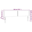 vidaXL sötétkék bársony fejtámla 180x5x78/88 cm