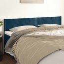 vidaXL sötétkék bársony fejtámla 180x5x78/88 cm