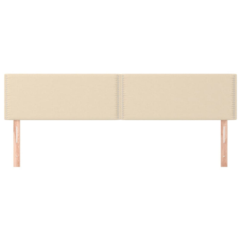 vidaXL 2 db krémszínű szövet fejtámla 100x5x78/88 cm