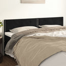 vidaXL fekete bársony fejtámla 200 x 5 x 78/88 cm