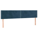 vidaXL sötétkék bársony fejtámla 200 x 5 x 78/88 cm