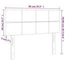 vidaXL fekete bársony fejtámla 90x5x78/88 cm