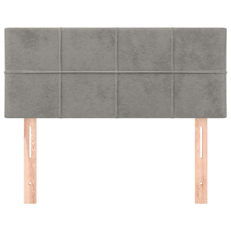 vidaXL világosszürke bársony fejtámla 100x5x78/88 cm