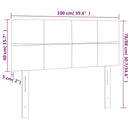 vidaXL fekete bársony fejtámla 100x5x78/88 cm