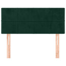 vidaXL sötétzöld bársony fejtámla 100x5x78/88 cm