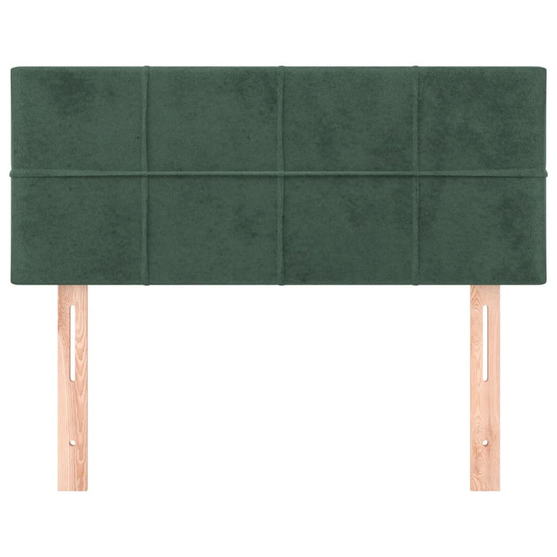 vidaXL sötétzöld bársony fejtámla 100x5x78/88 cm
