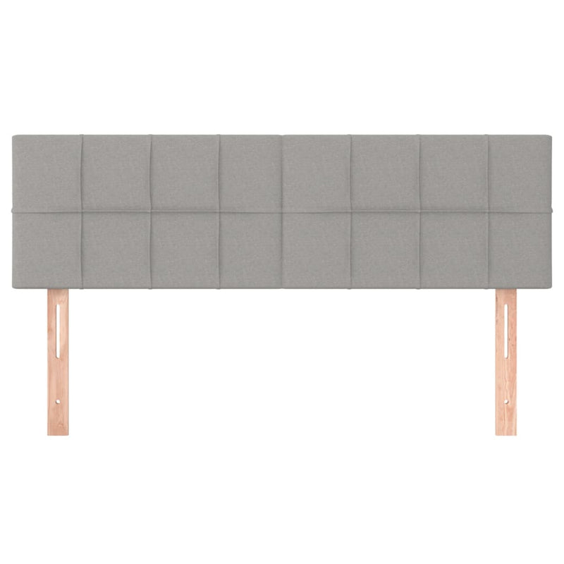 vidaXL 2 db világosszürke szövet fejtámla 72 x 5 x 78/88 cm