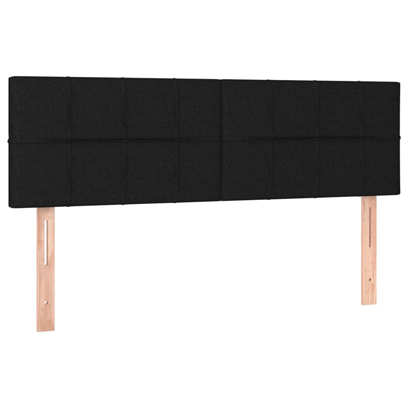 vidaXL 2 db fekete szövet fejtámla 72 x 5 x 78/88 cm