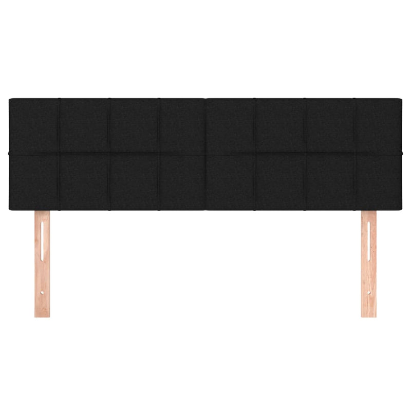 vidaXL 2 db fekete szövet fejtámla 72 x 5 x 78/88 cm