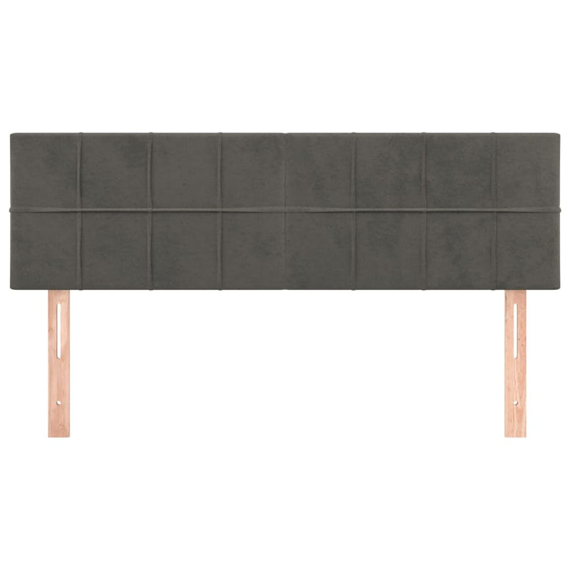 vidaXL 2 db sötétszürke bársony fejtámla 72 x 5 x 78/88 cm