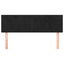 vidaXL fekete bársony fejtámla 144x5x78/88 cm
