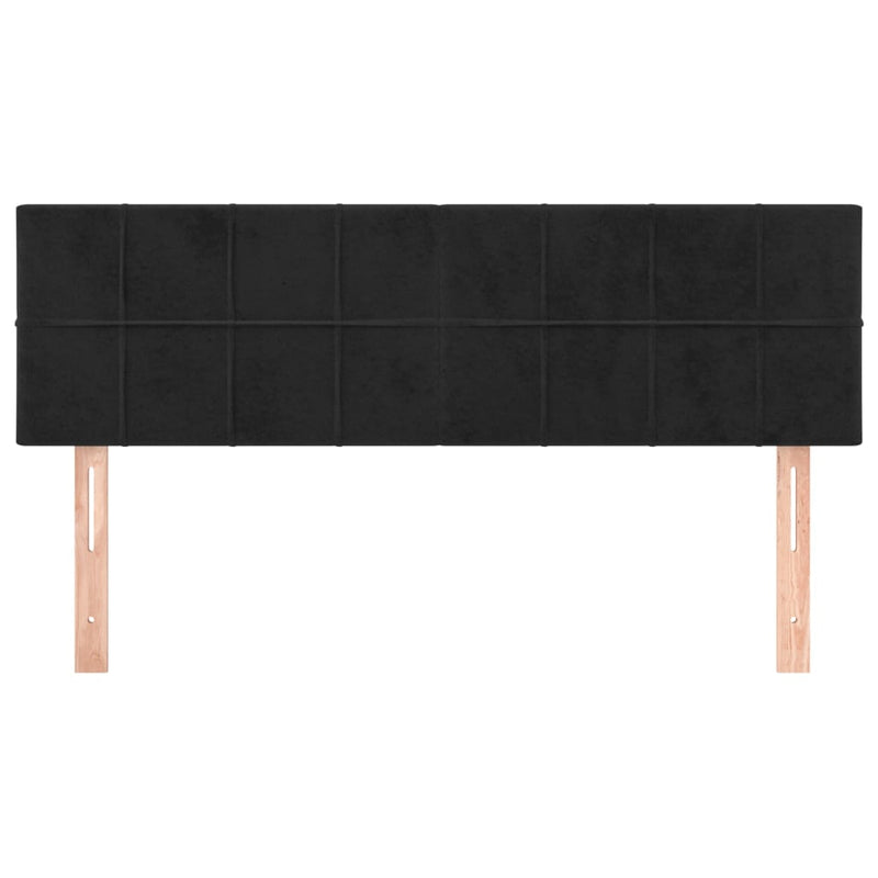 vidaXL 2 db fekete bársony fejtámla 72 x 5 x 78/88 cm