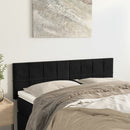 vidaXL fekete bársony fejtámla 144x5x78/88 cm
